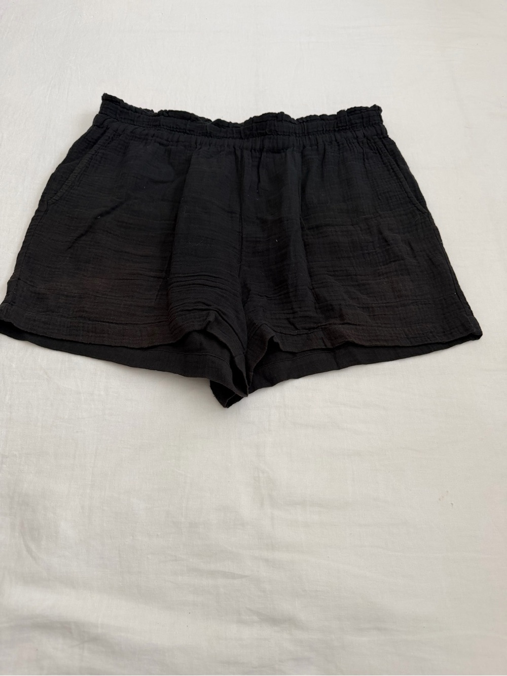 Rails Black High-Waist Elastic Pull-On Shorts